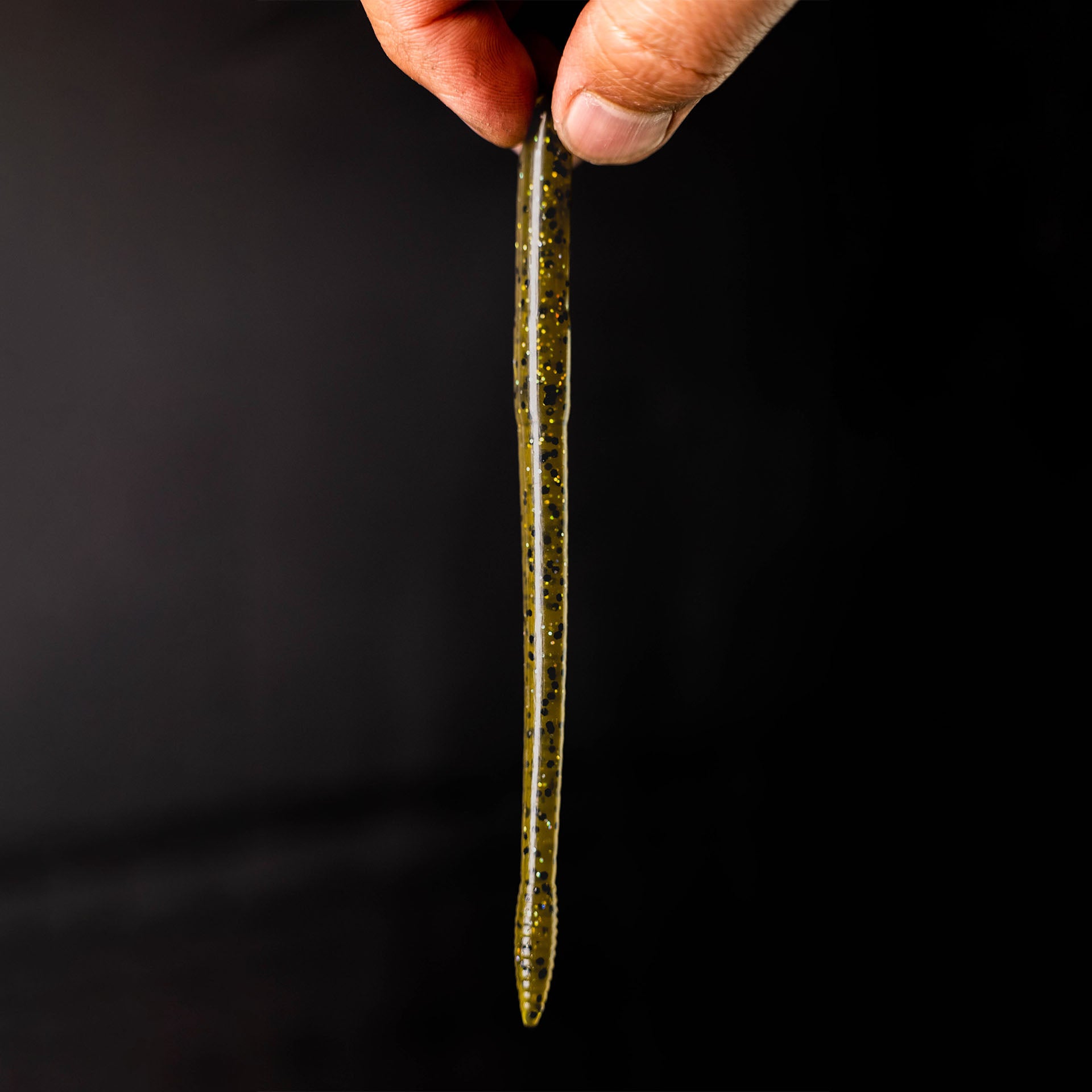 25 Esche Morbide Finesse Worms - Zucca Verde - Sale E Profumo - Per Pesca Al Bass E Trota - USA